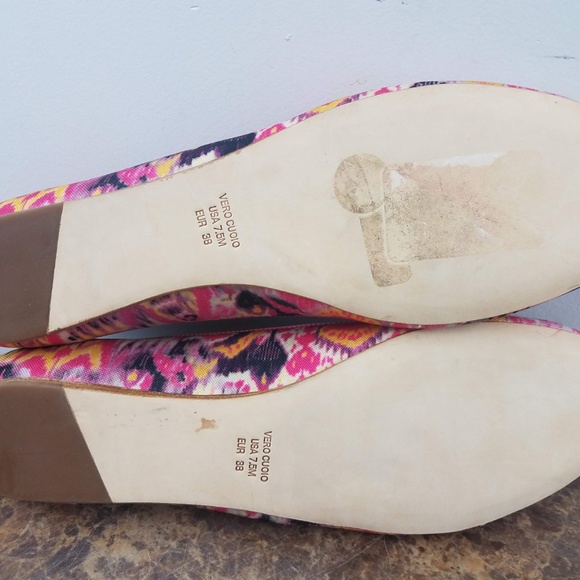 Saks Fifth Avenue Pink Tie Dye Ballet Flats 7.5 - Picture 7 of 8